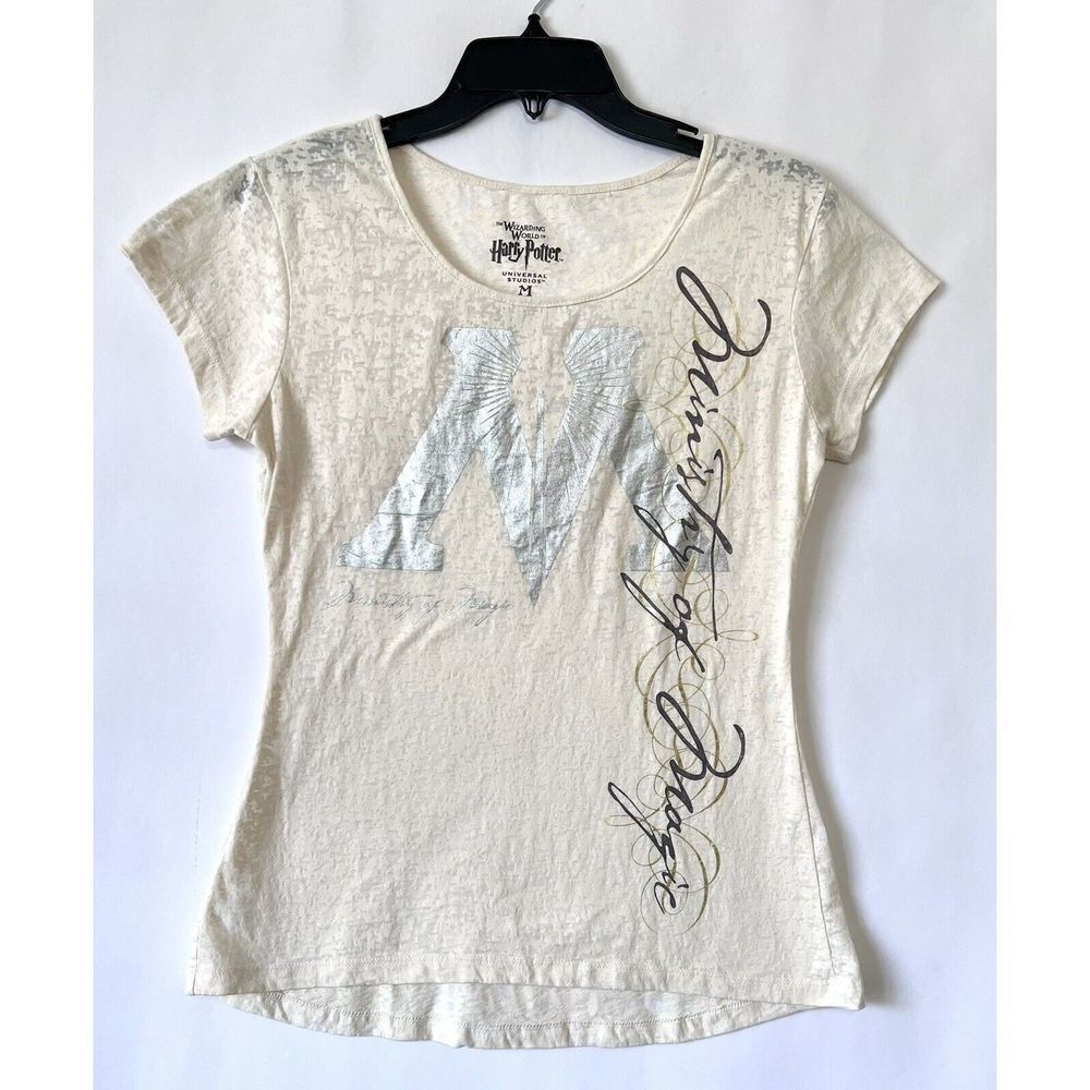Universal’s Wizarding World Of Harry Potter Ivory Burnout T-Shirt Womens Medium
